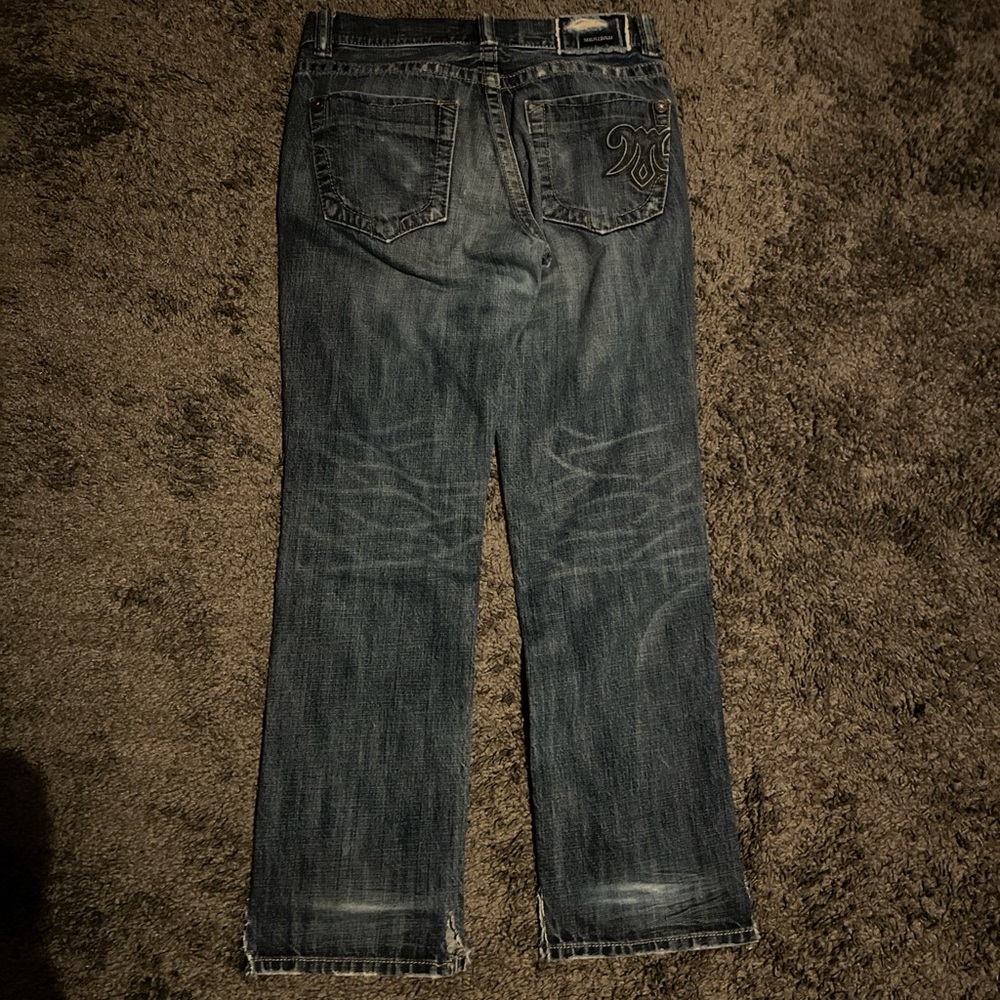 MEK Dark Wash Slim Straight Jeans